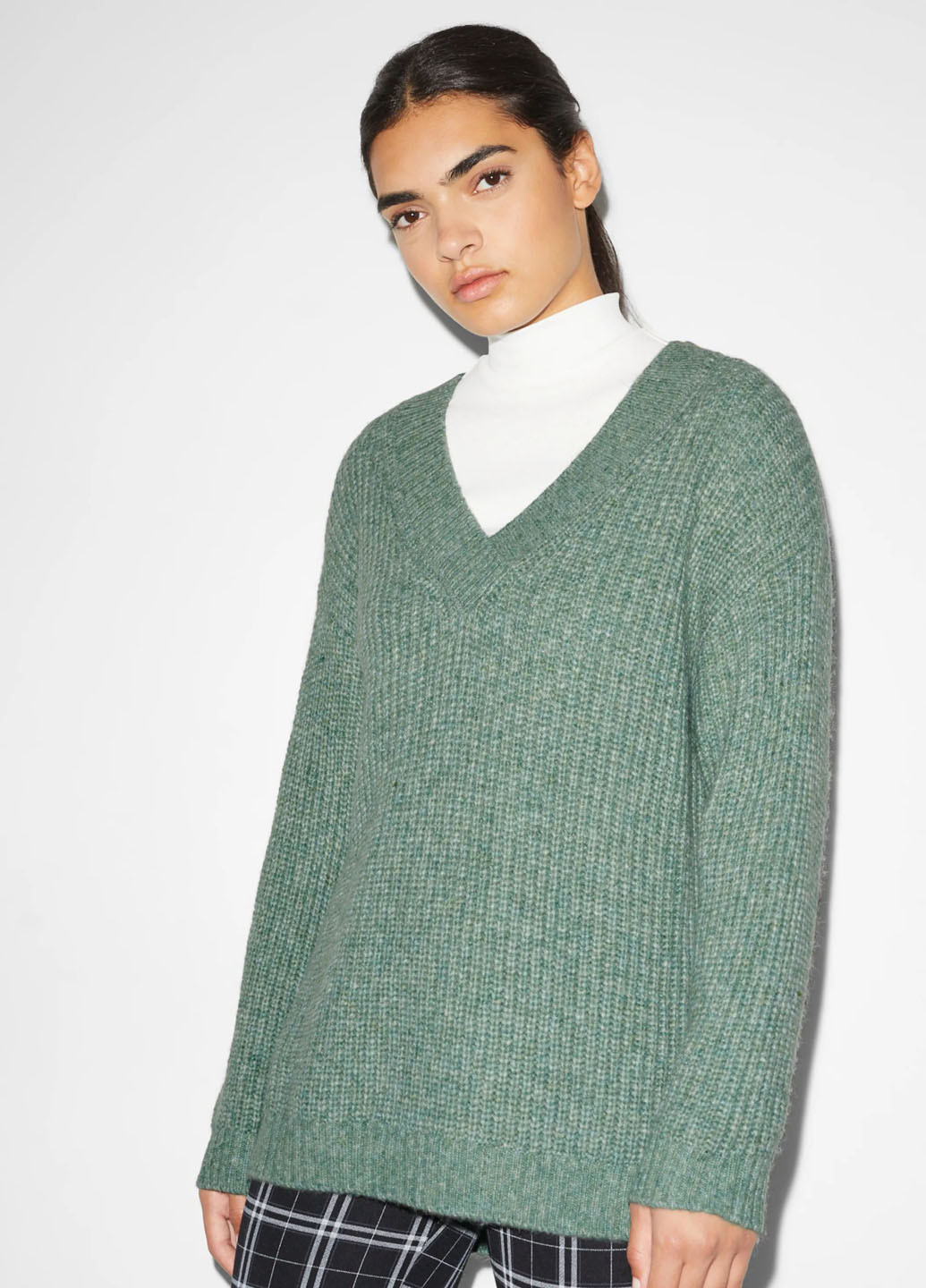 Серо-зеленый демисезонный пуловер пуловер C&A