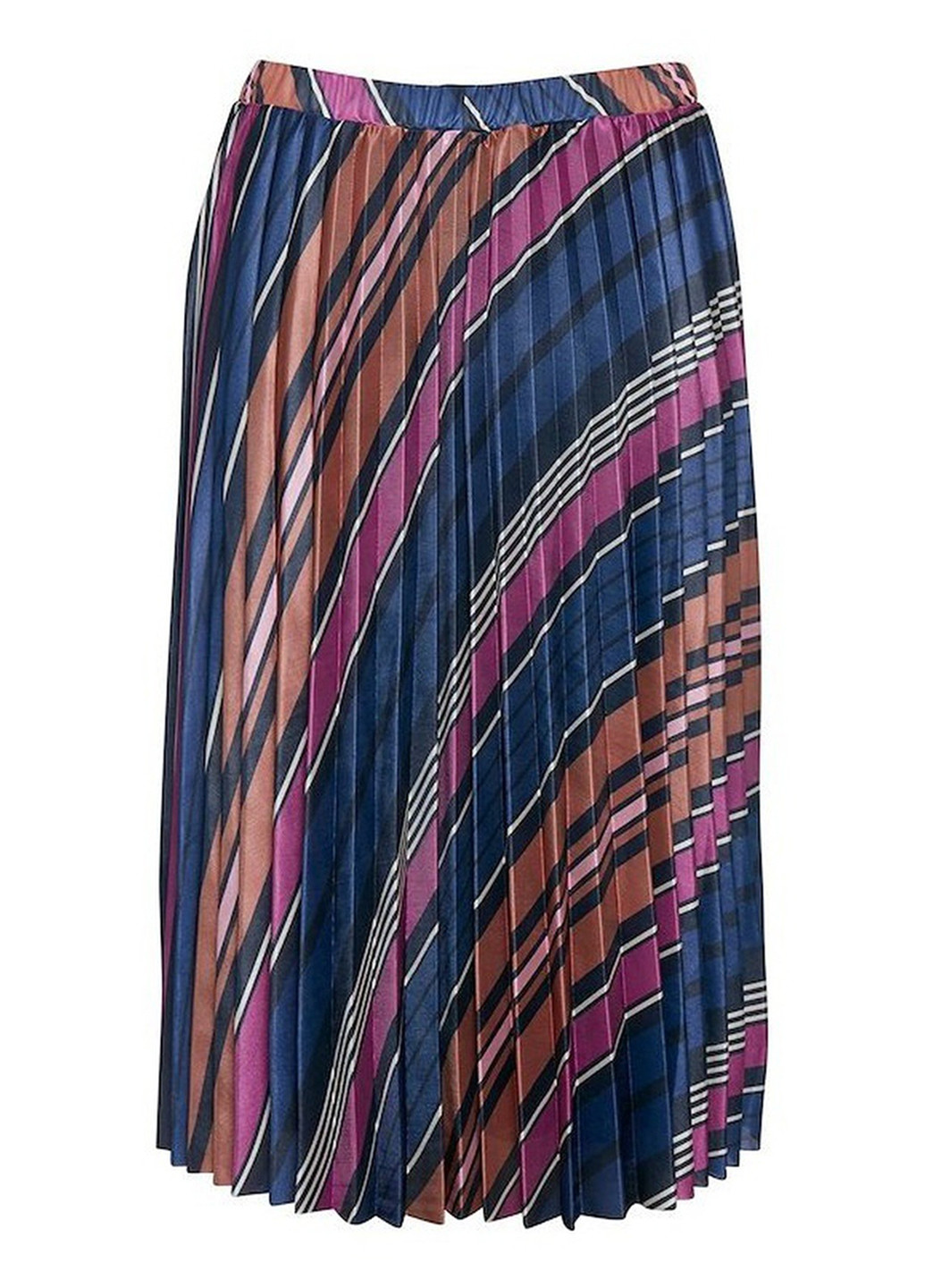 Разноцветная кэжуал в полоску юбка Soaked in Luxury плиссе