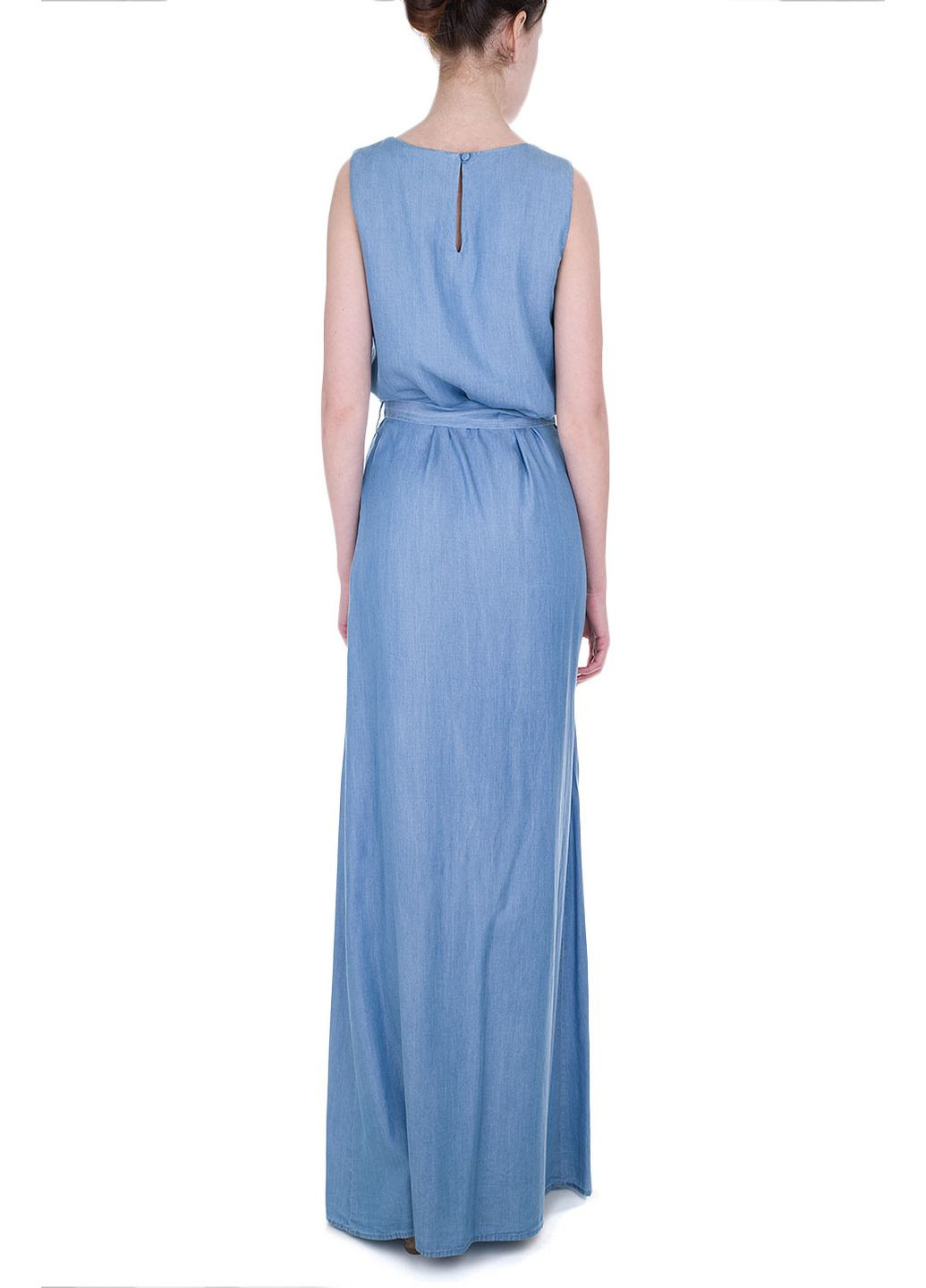Блакитна кежуал плаття, сукня Armani Jeans однотонна
