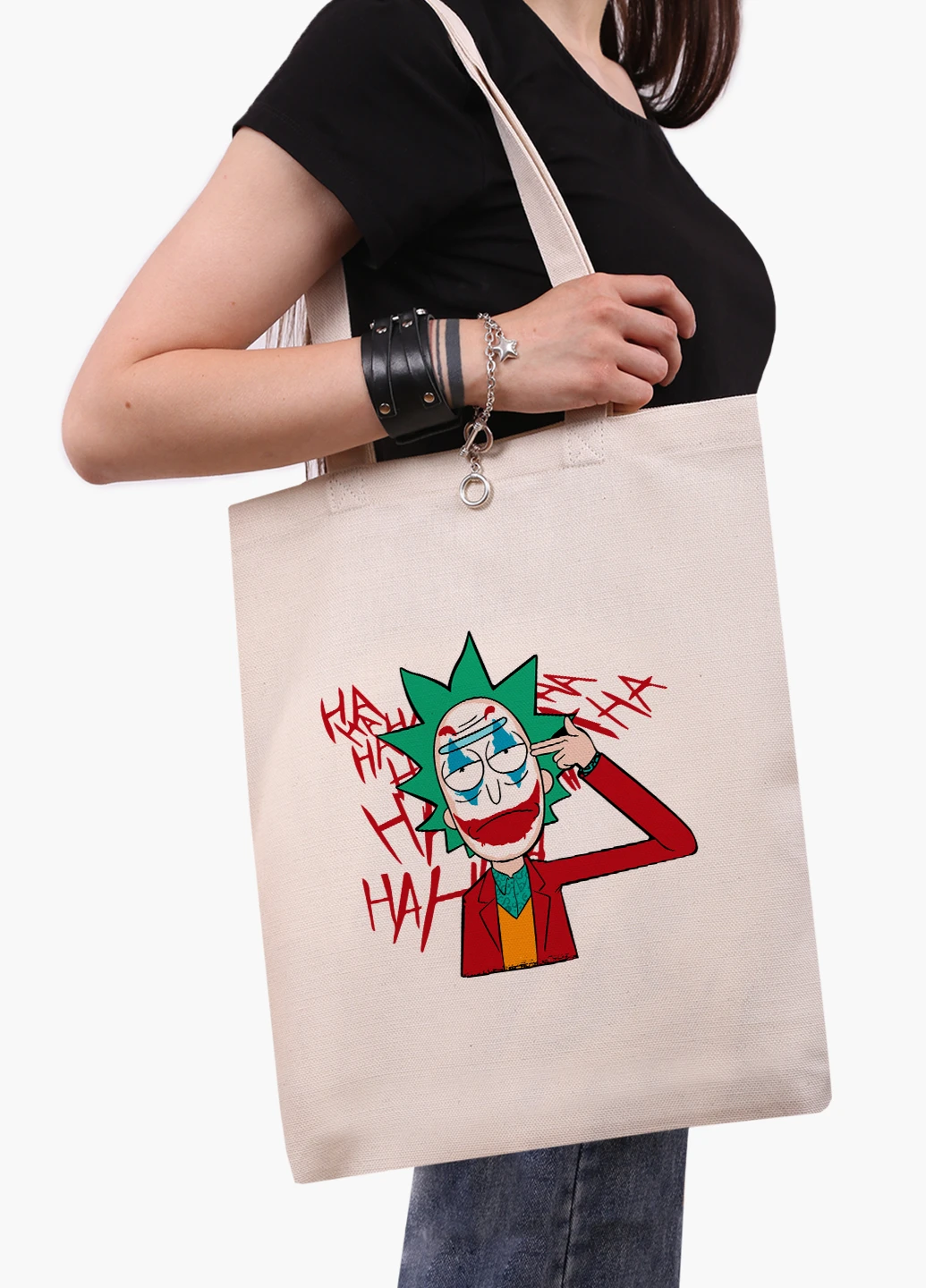 Еко сумка шоппер біла Рік Санчез Рік і Морті (Rick Sanchez Rick and Morty) (9227-2932-WT-1) 41*35 см MobiPrint (228156226)