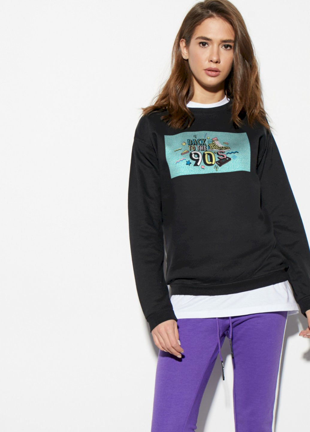 Черный свитшот basic YAPPI (201487604)