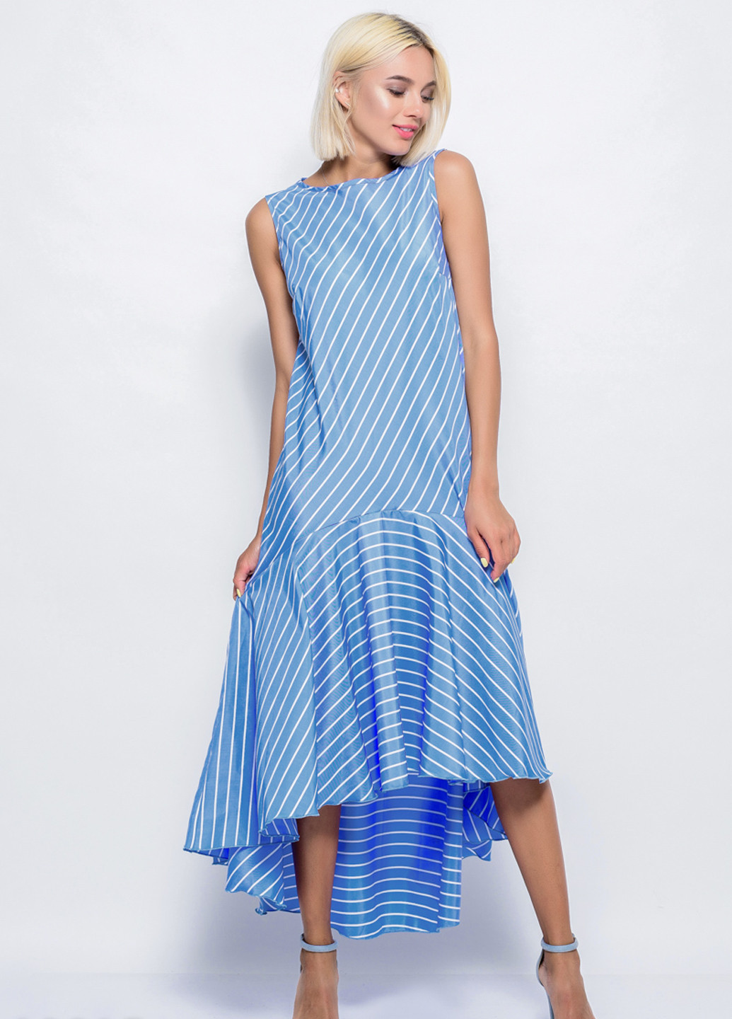 Блакитна кежуал сукня Issa в смужку