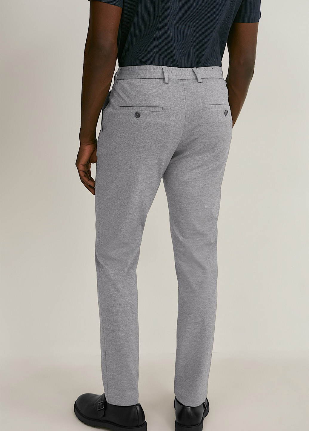 Серые кэжуал демисезонные зауженные брюки C&A