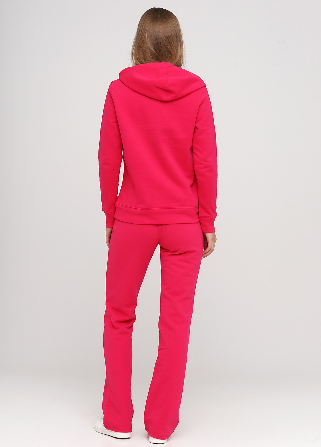 Костюм (худи, брюки) Gap логотип розовый спортивный хлопок, футер
