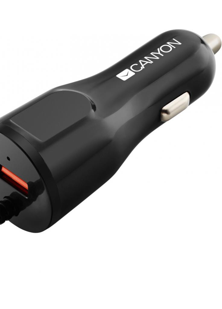 Зарядное устройство (CNE-CCA033B) Canyon 1xUSB car adapter (253507467)