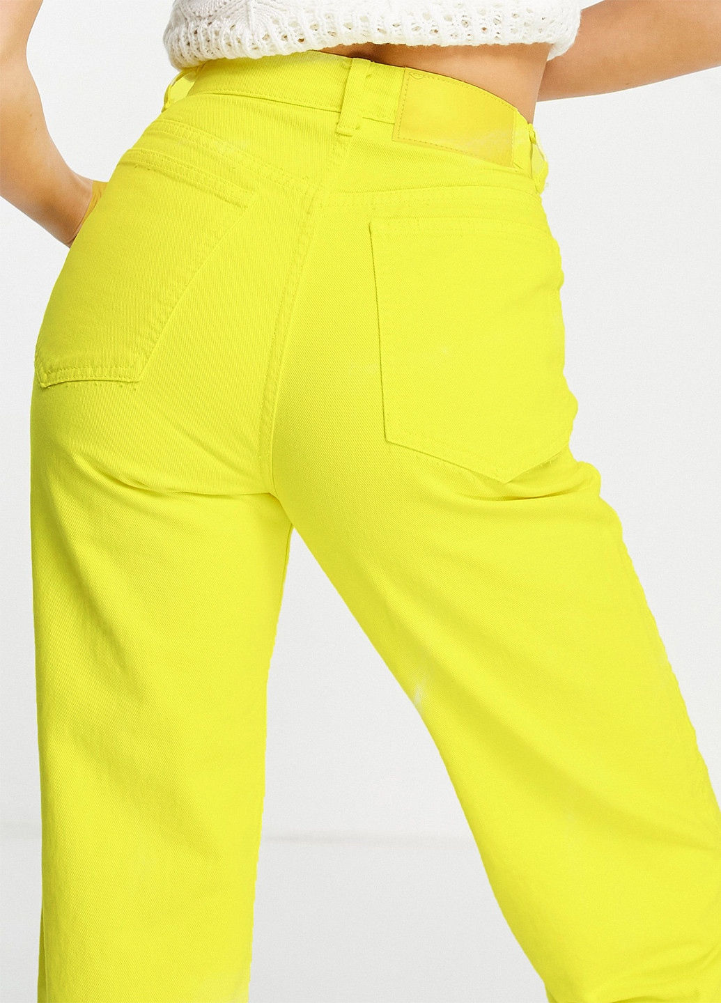 Желтые демисезонные прямые джинсы Reclaimed Vintage