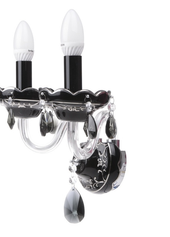 Бра настінне накладне у спальню кришталеве свічка класичне BCL-274W/2 E14 Brille (253894322)