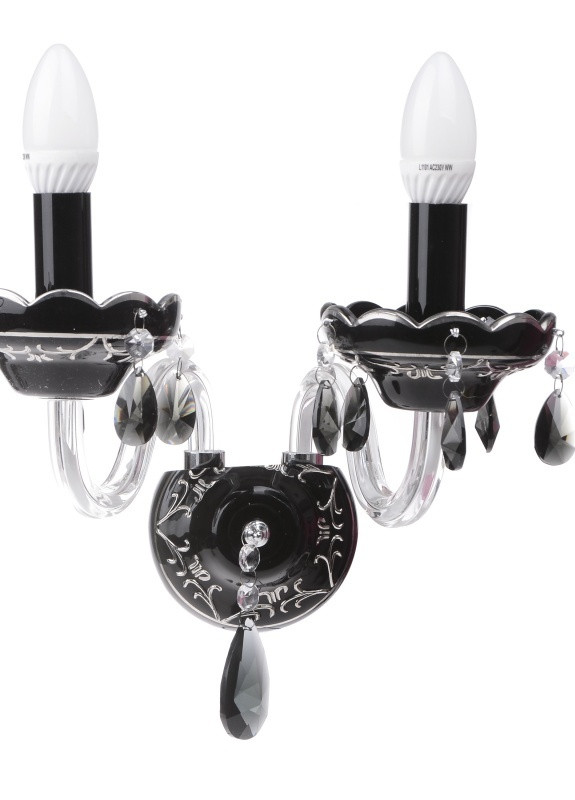 Бра настінне накладне у спальню кришталеве свічка класичне BCL-274W/2 E14 Brille (253894322)