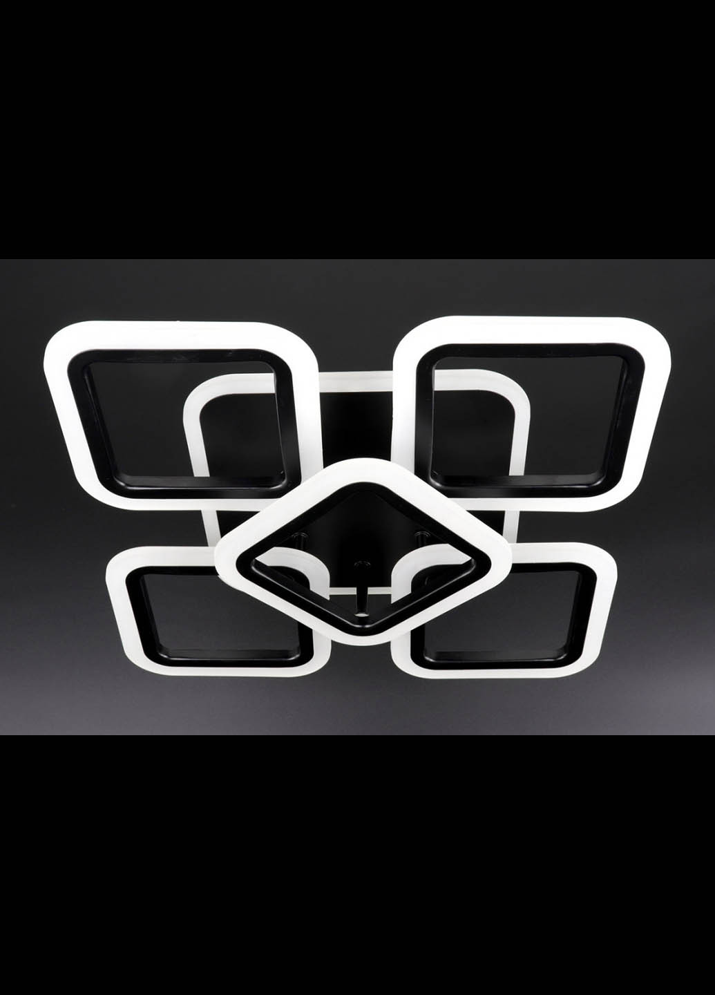 Люстра стельова LED з пультом A2400 / 4 + 1S-RGB-bk Чорний 11х41х55 см. Handmade (234538066)