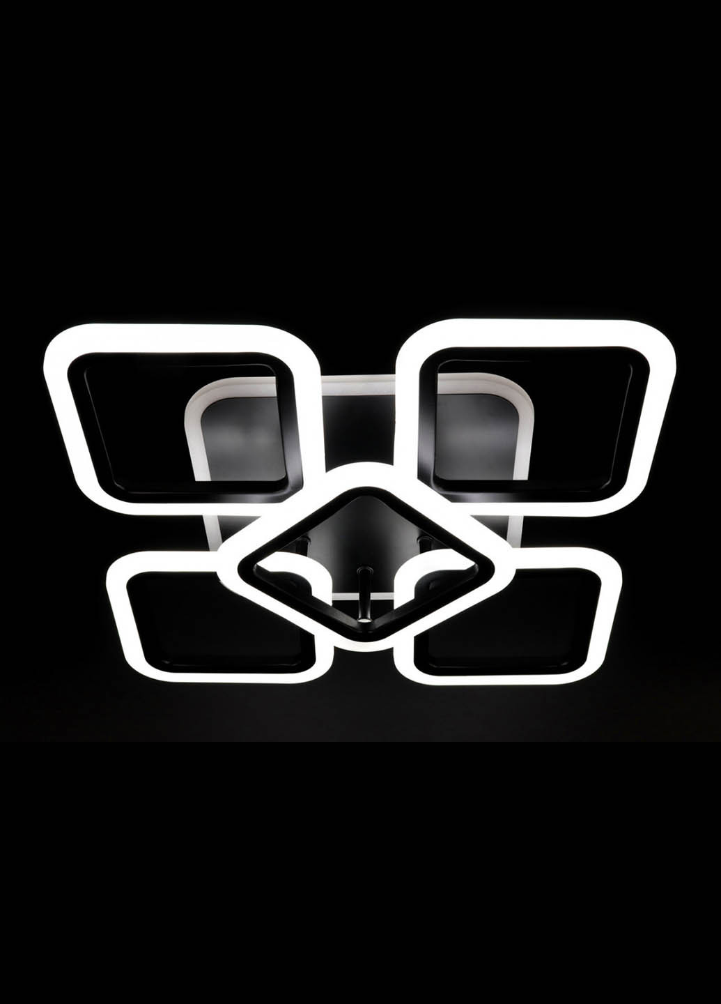 Люстра стельова LED з пультом A2400 / 4 + 1S-RGB-bk Чорний 11х41х55 см. Handmade (234538066)