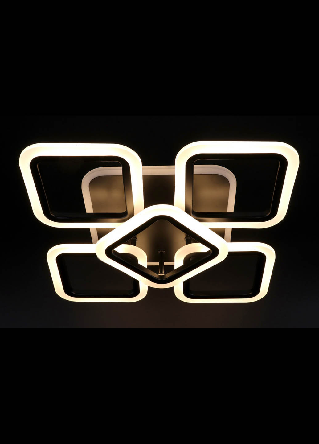 Люстра стельова LED з пультом A2400 / 4 + 1S-RGB-bk Чорний 11х41х55 см. Handmade (234538066)