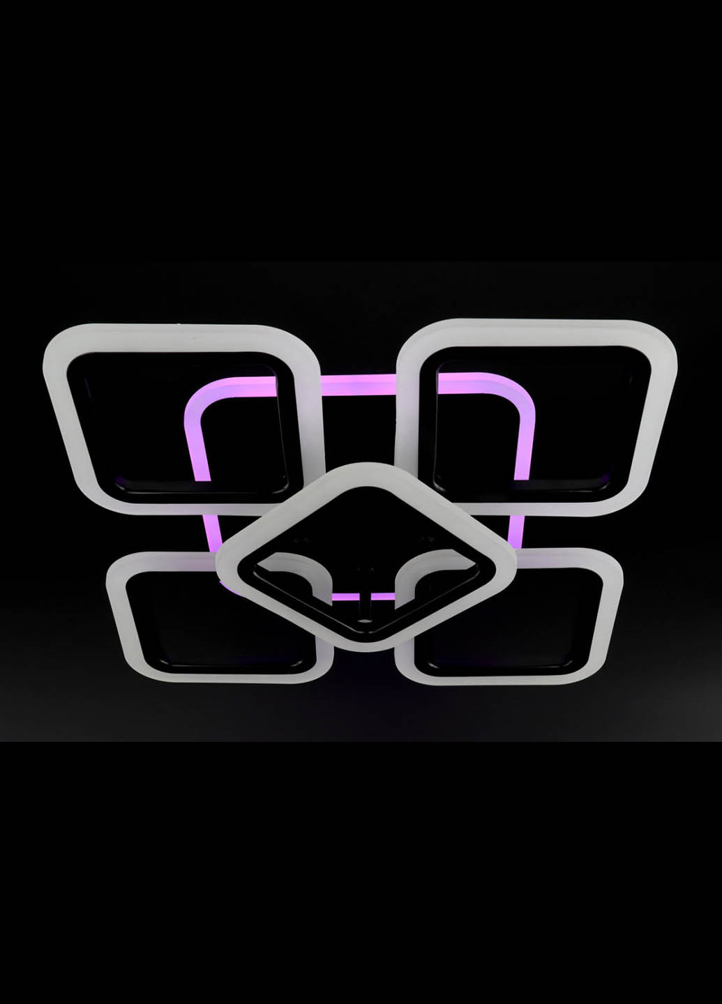 Люстра стельова LED з пультом A2400 / 4 + 1S-RGB-bk Чорний 11х41х55 см. Handmade (234538066)