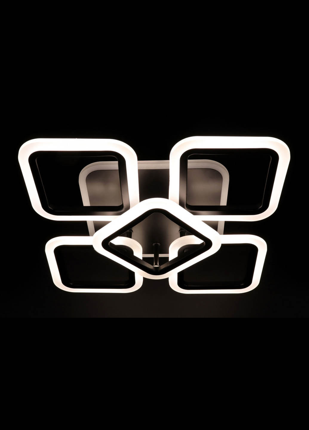 Люстра стельова LED з пультом A2400 / 4 + 1S-RGB-bk Чорний 11х41х55 см. Handmade (234538066)