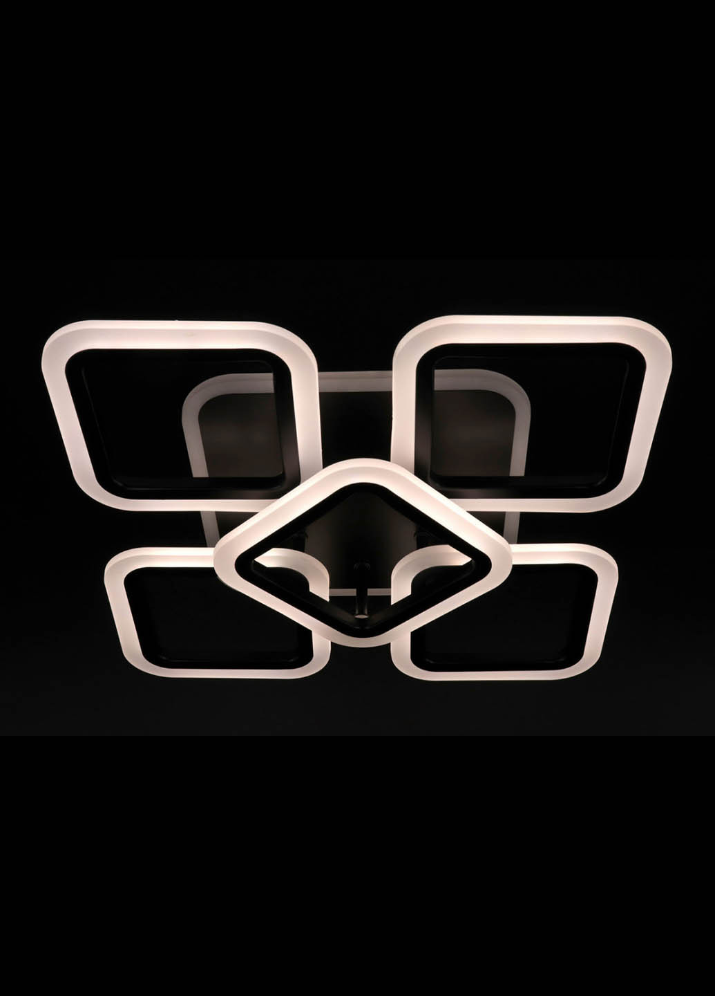 Люстра стельова LED з пультом A2400 / 4 + 1S-RGB-bk Чорний 11х41х55 см. Handmade (234538066)