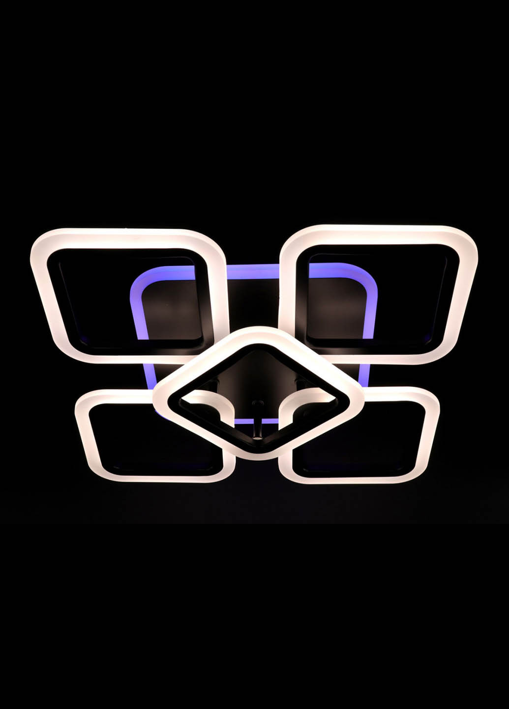 Люстра стельова LED з пультом A2400 / 4 + 1S-RGB-bk Чорний 11х41х55 см. Handmade (234538066)