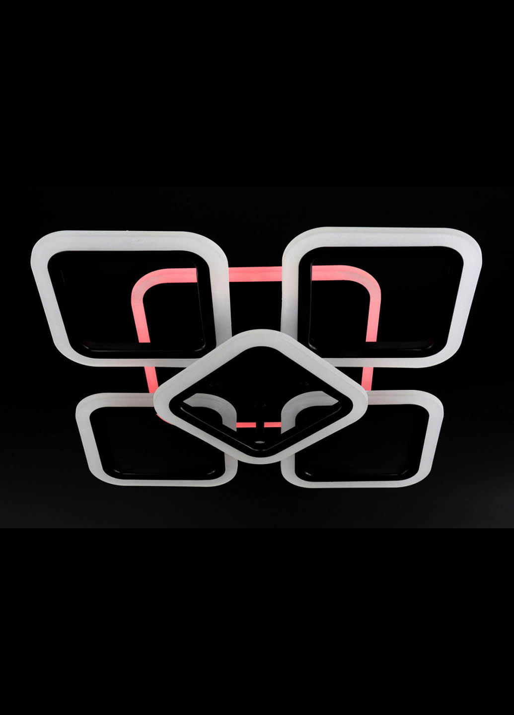 Люстра стельова LED з пультом A2400 / 4 + 1S-RGB-bk Чорний 11х41х55 см. Handmade (234538066)