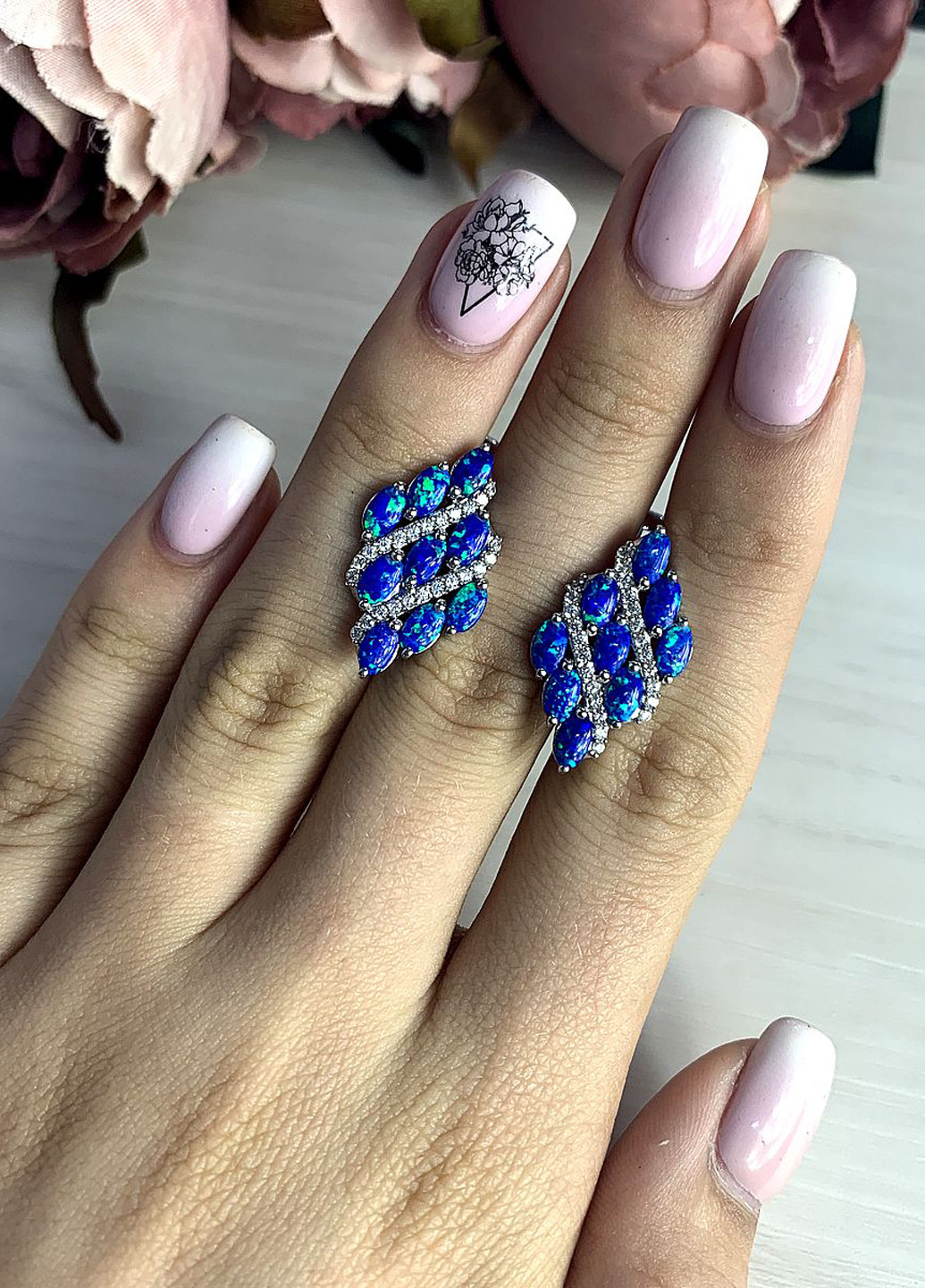 Сережки Silver Flame (307258374)