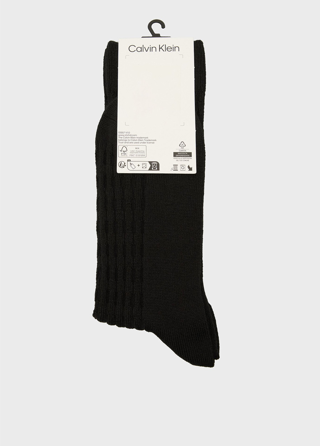 Чорні шкарпетки Calvin Klein однотонні (347246571)