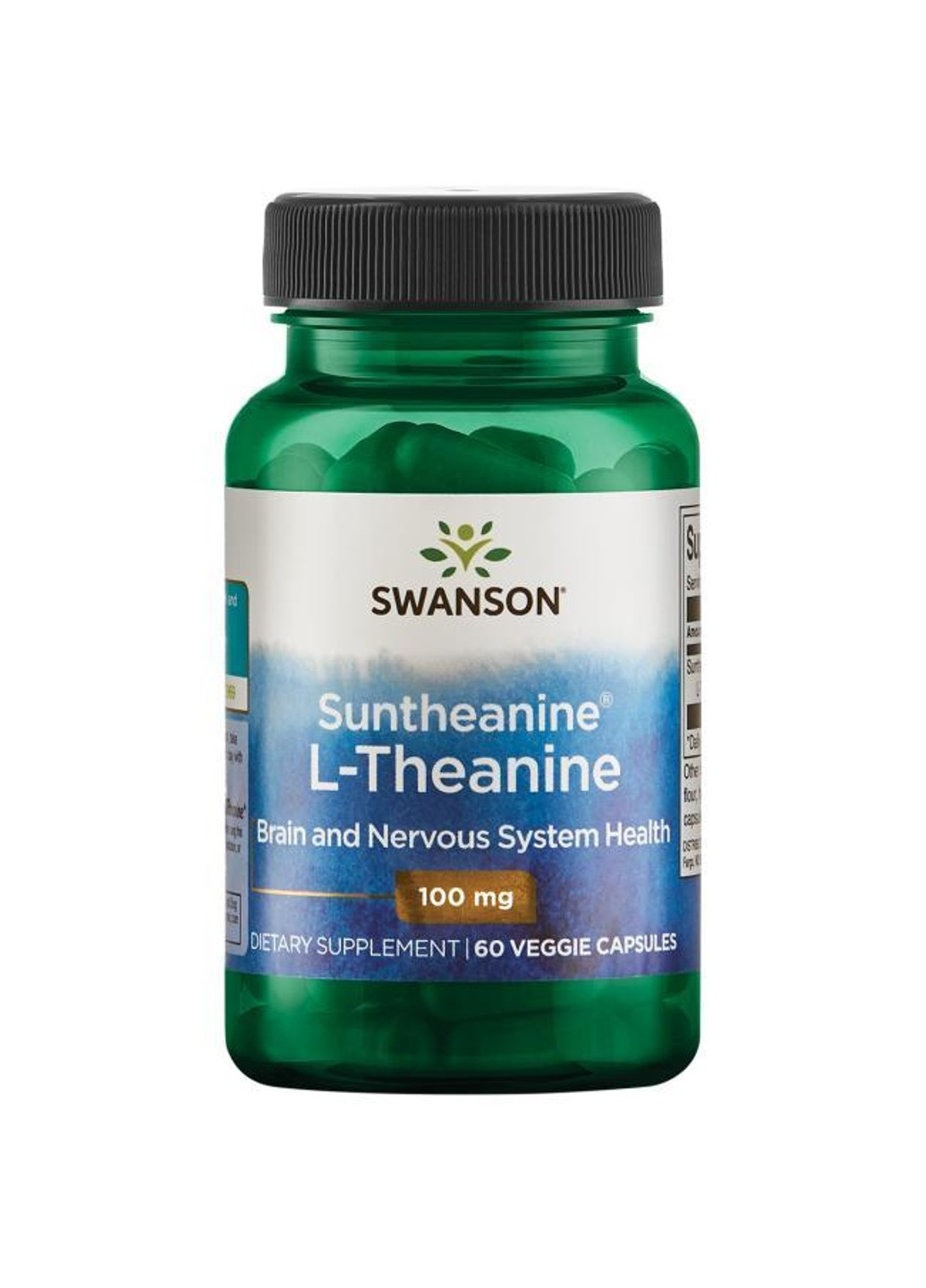 Л-теанін Suntheanine L-Theanina 100 mg 60 капсул Swanson (255362689)