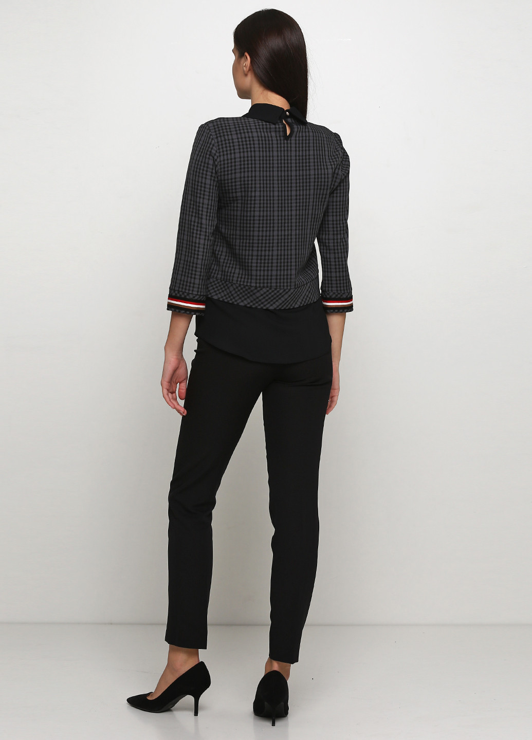 Чорний демісезонний комплект (блуза, штани) Modalinda