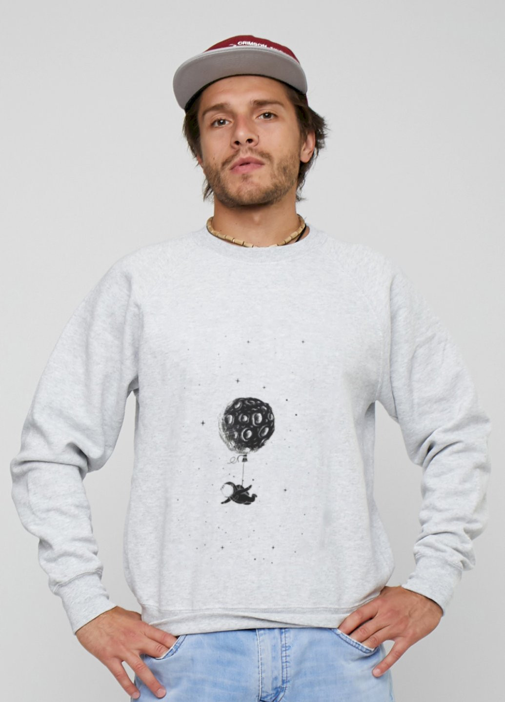 Серый свитшот мужской YAPPI (198688776)