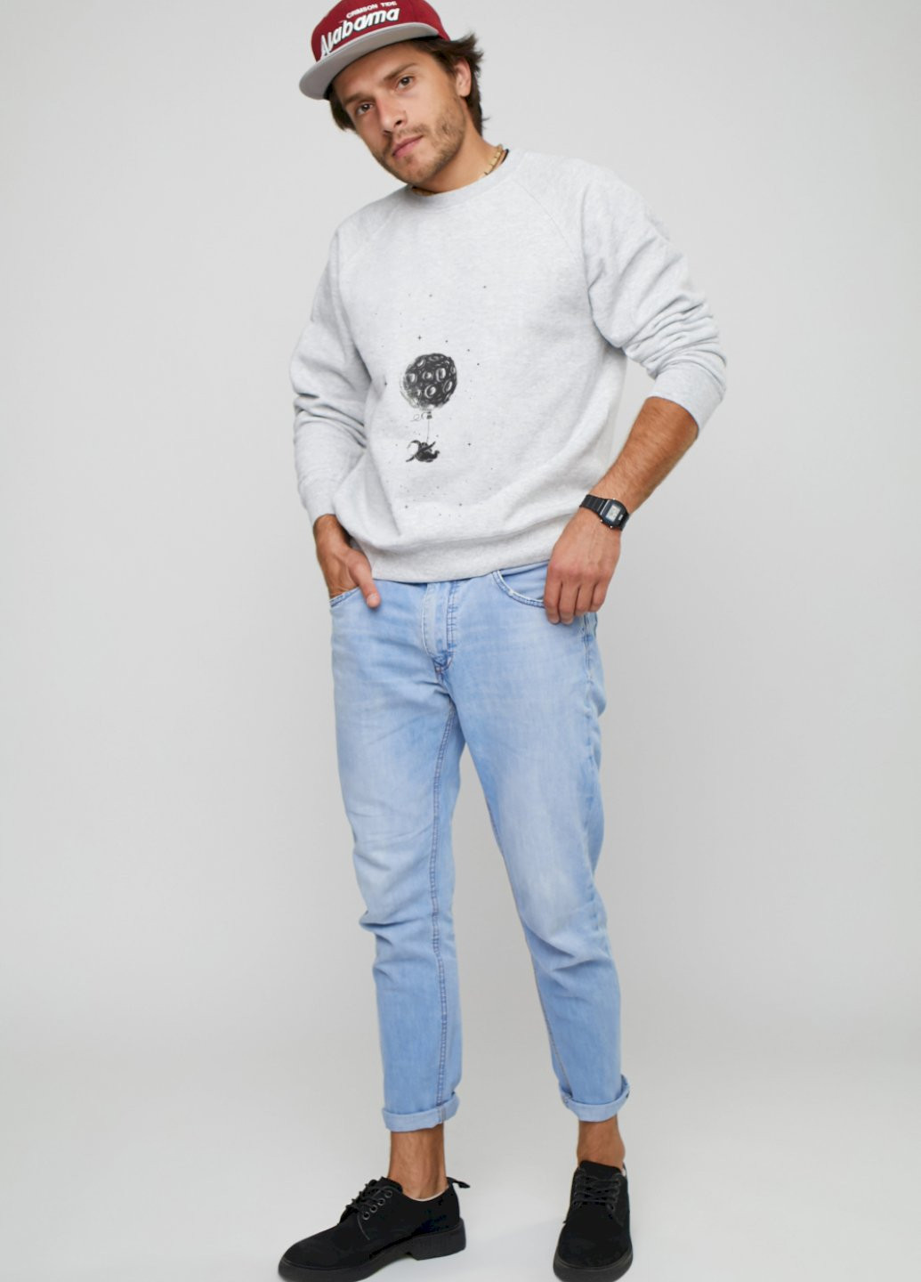 Серый свитшот мужской YAPPI (198688776)