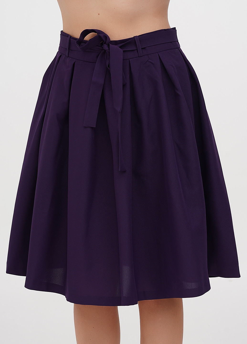 Фиолетовая кэжуал однотонная юбка Rebecca Tatti клешированная-солнце
