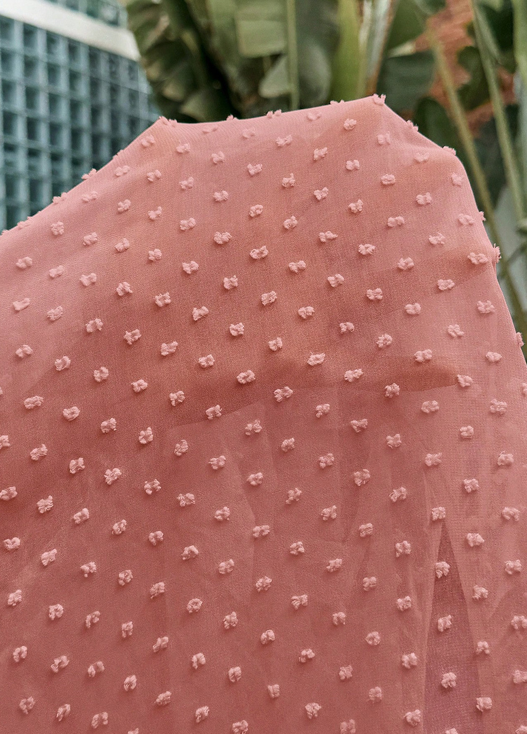 Персиковая блуза с баской SHEIN