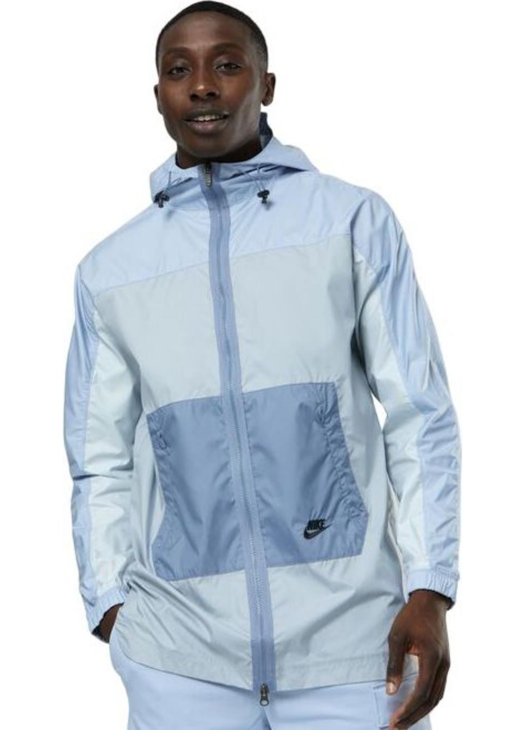 Блакитна демісезонна вітровка Nike NSW SPU WVN JKT