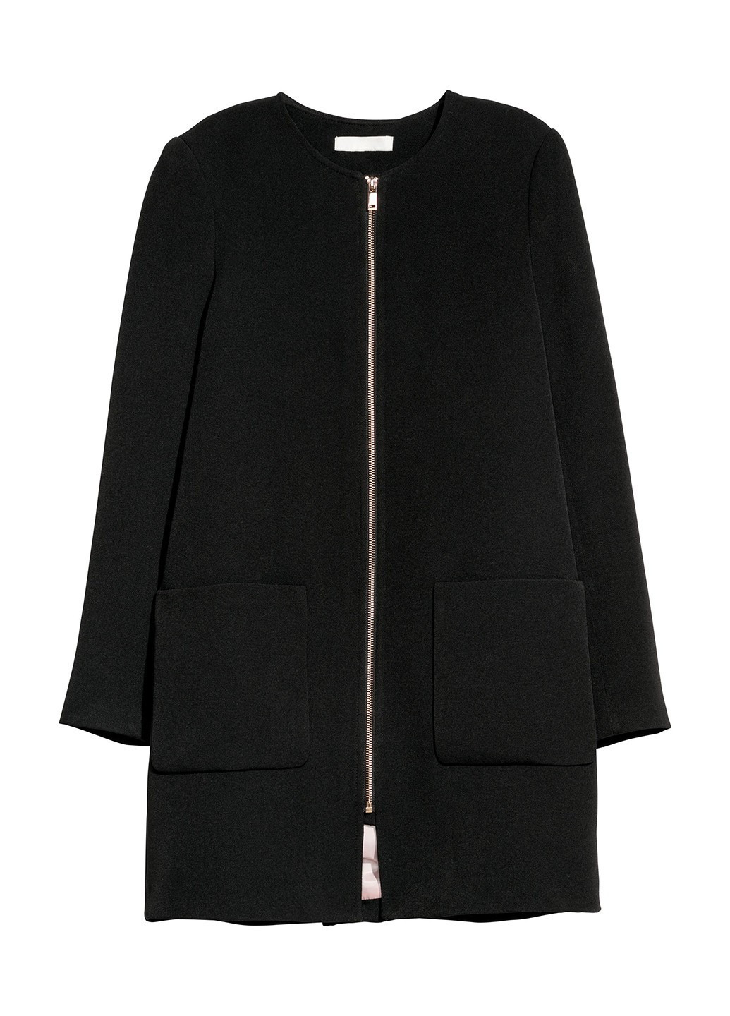 Черное демисезонное Пальто однобортное H&M