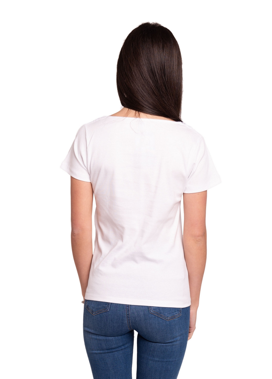 Біла всесезон футболка жіноча Наталюкс 21-2304