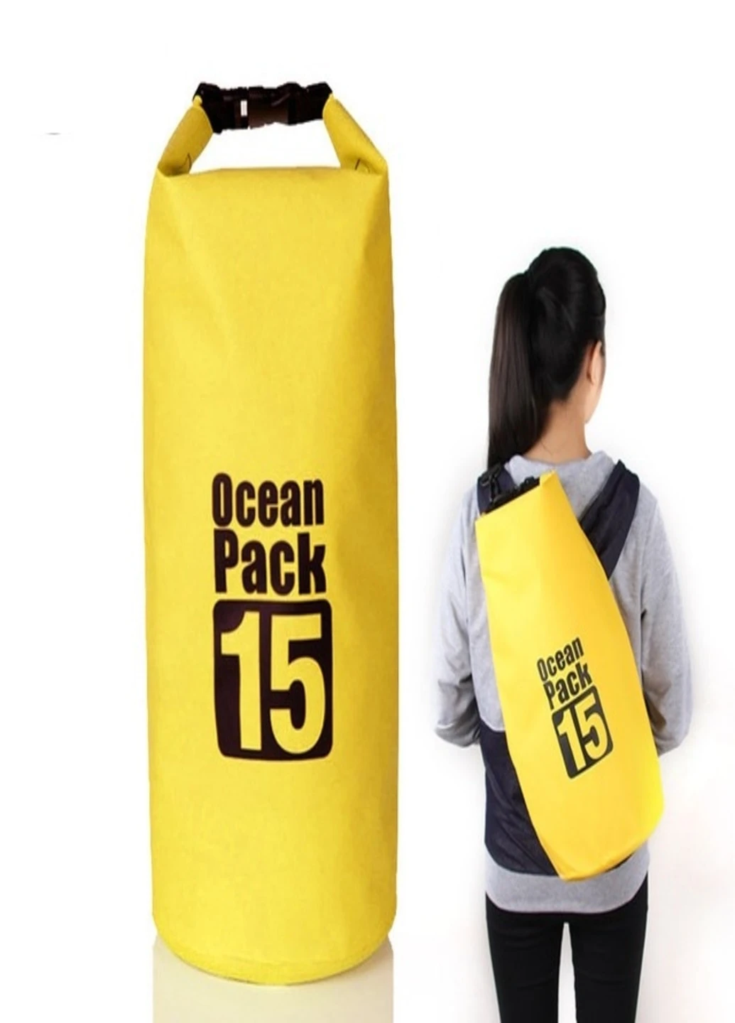 Водонепроницаемая сумка рюкзак гермомешок O-Pack 15л Yellow (4410025) Francesco Marconi (215118416)