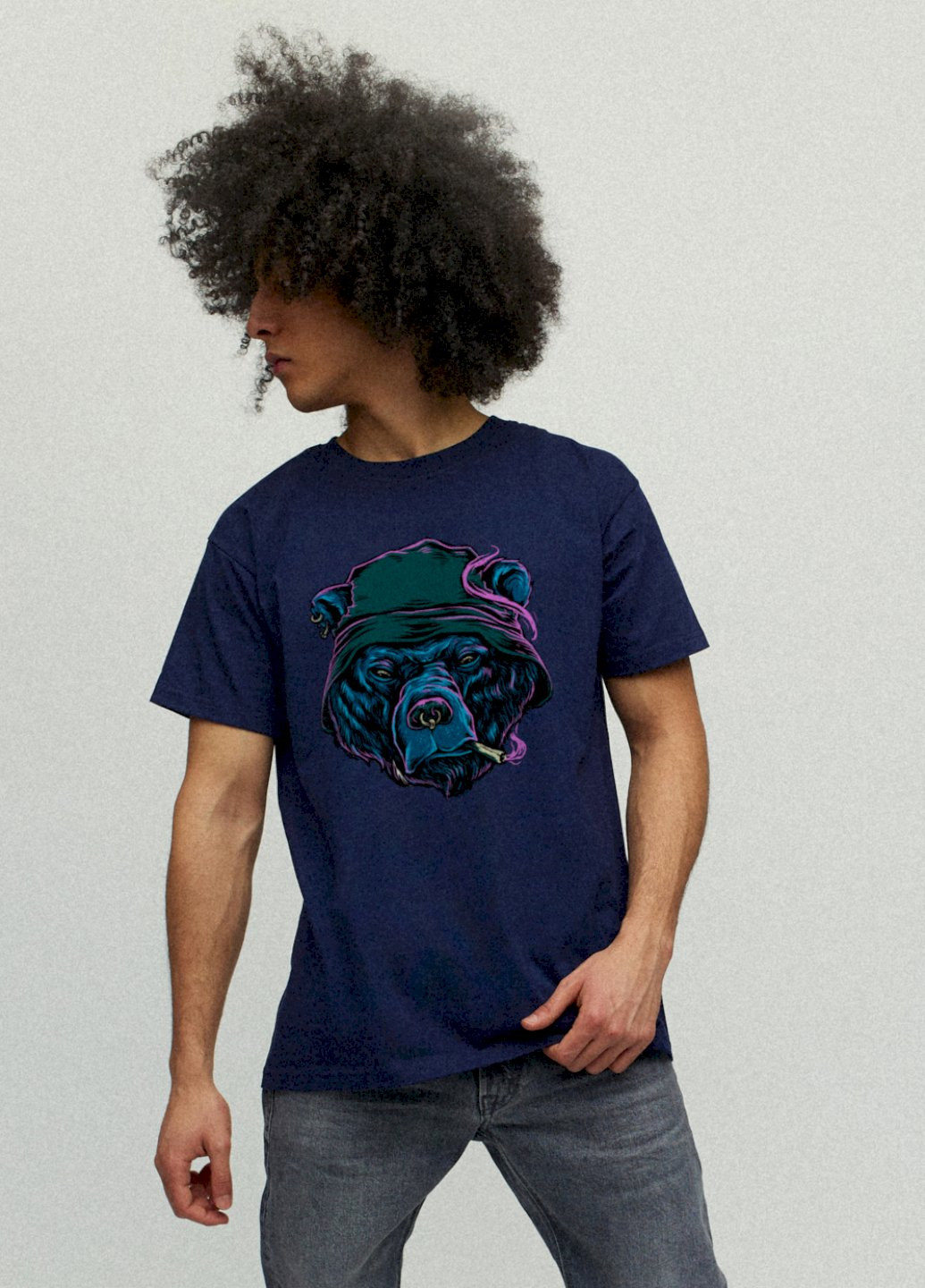 Темно-синя футболка чоловіча YAPPI