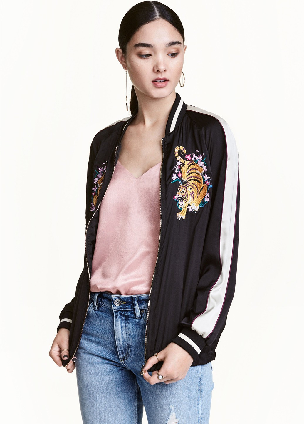 Чорна демісезонна куртка H&M