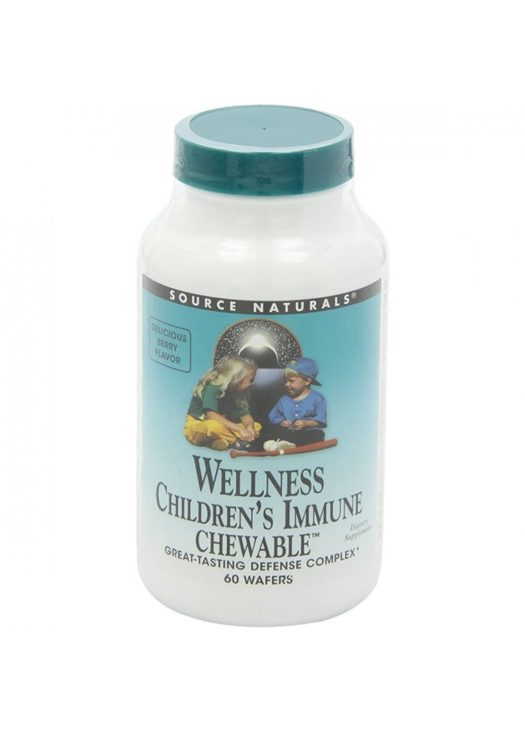 Детские Жевательные Витамины для иммунной системы, Wellness,, 60 Пластинок Source Naturals (255409667)