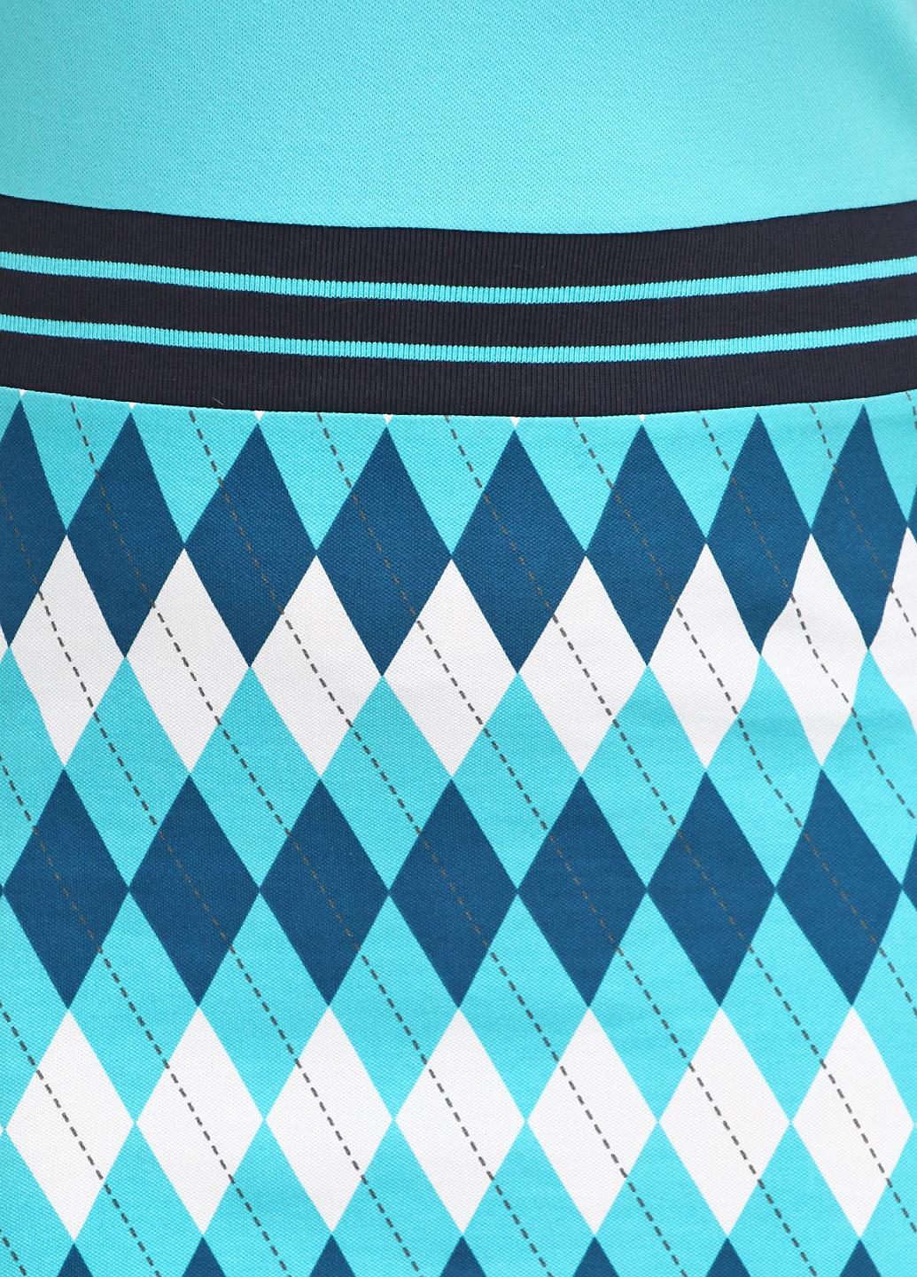 Голубое спортивное платье Golfjunkie с геометрическим узором