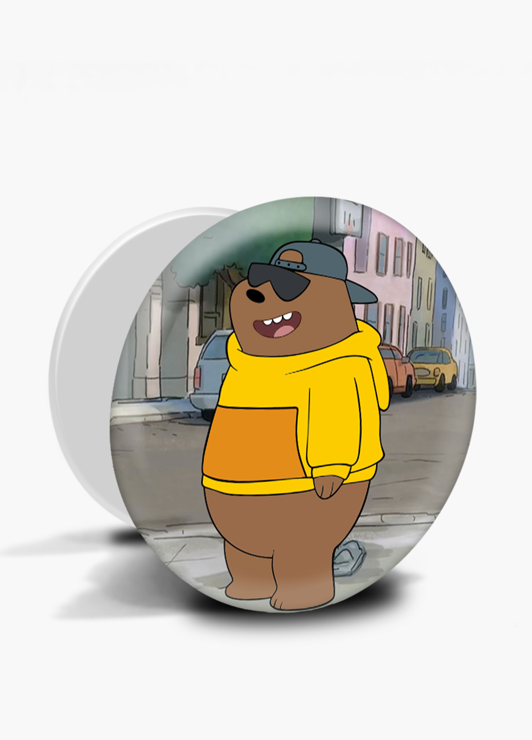 Попсокет (Popsockets) держатель для смартфона Вся правда о медведях (We Bare Bears) (8754-2901) Черный MobiPrint (229014787)