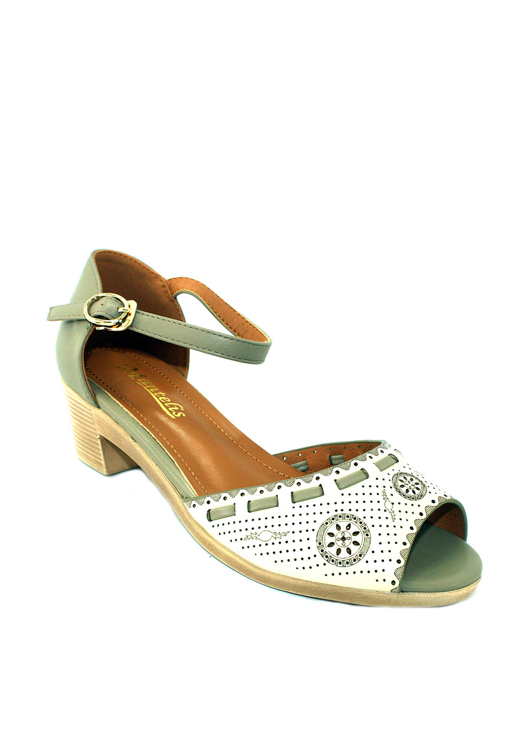 Хаки босоножки No Brand с ремешком