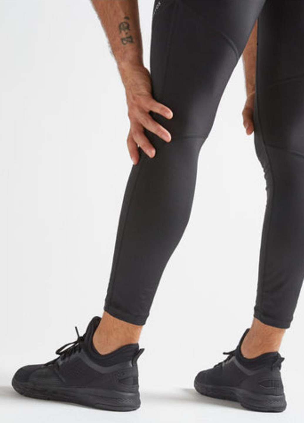 Черные демисезонные леггинсы 500 fleg 8547455 Domyos