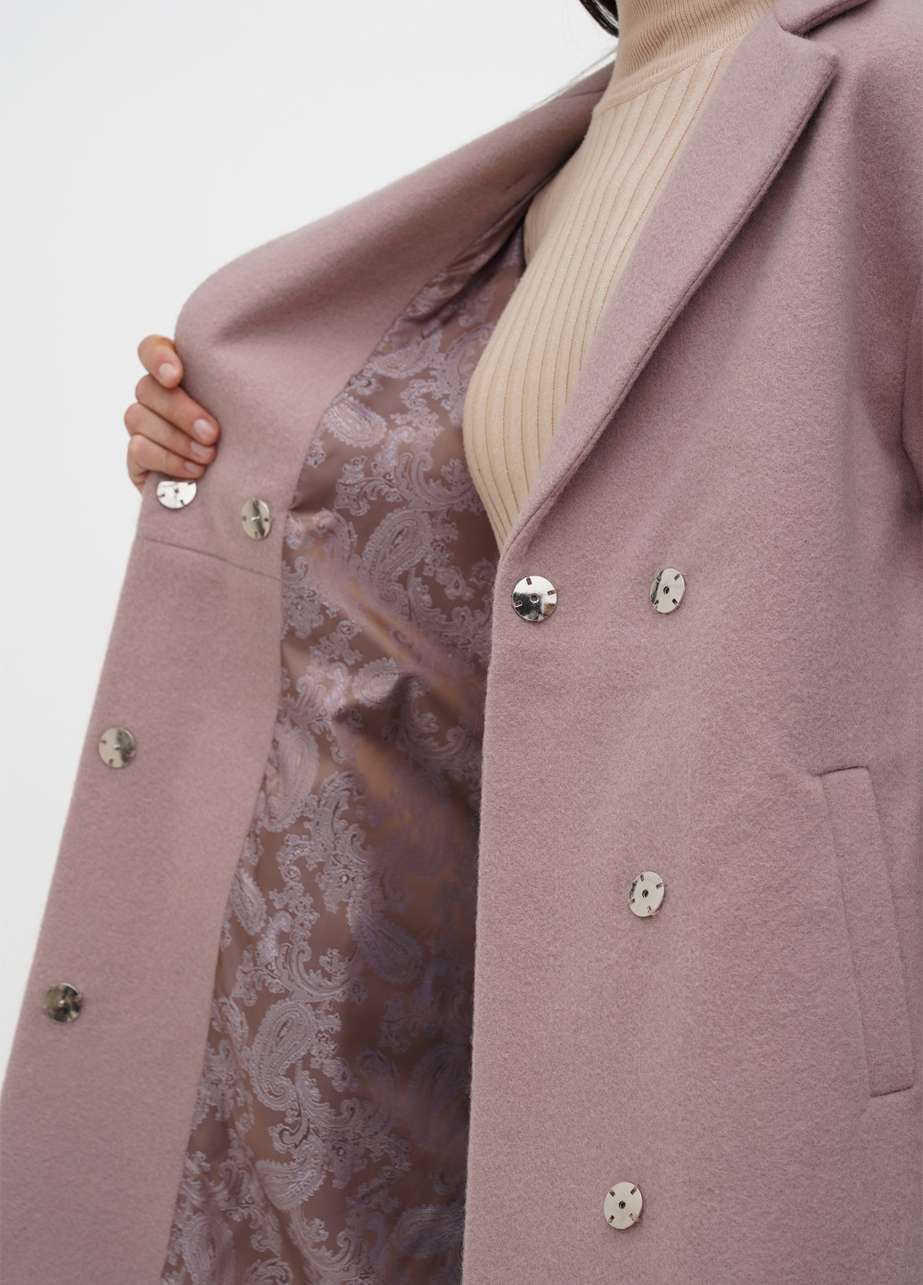 Розовое демисезонное Пальто однобортное Ruta-S