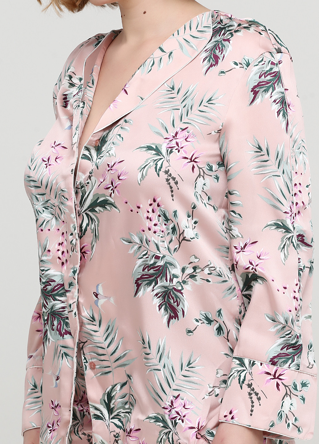 Розовая домашний рубашка с цветами Vero Moda