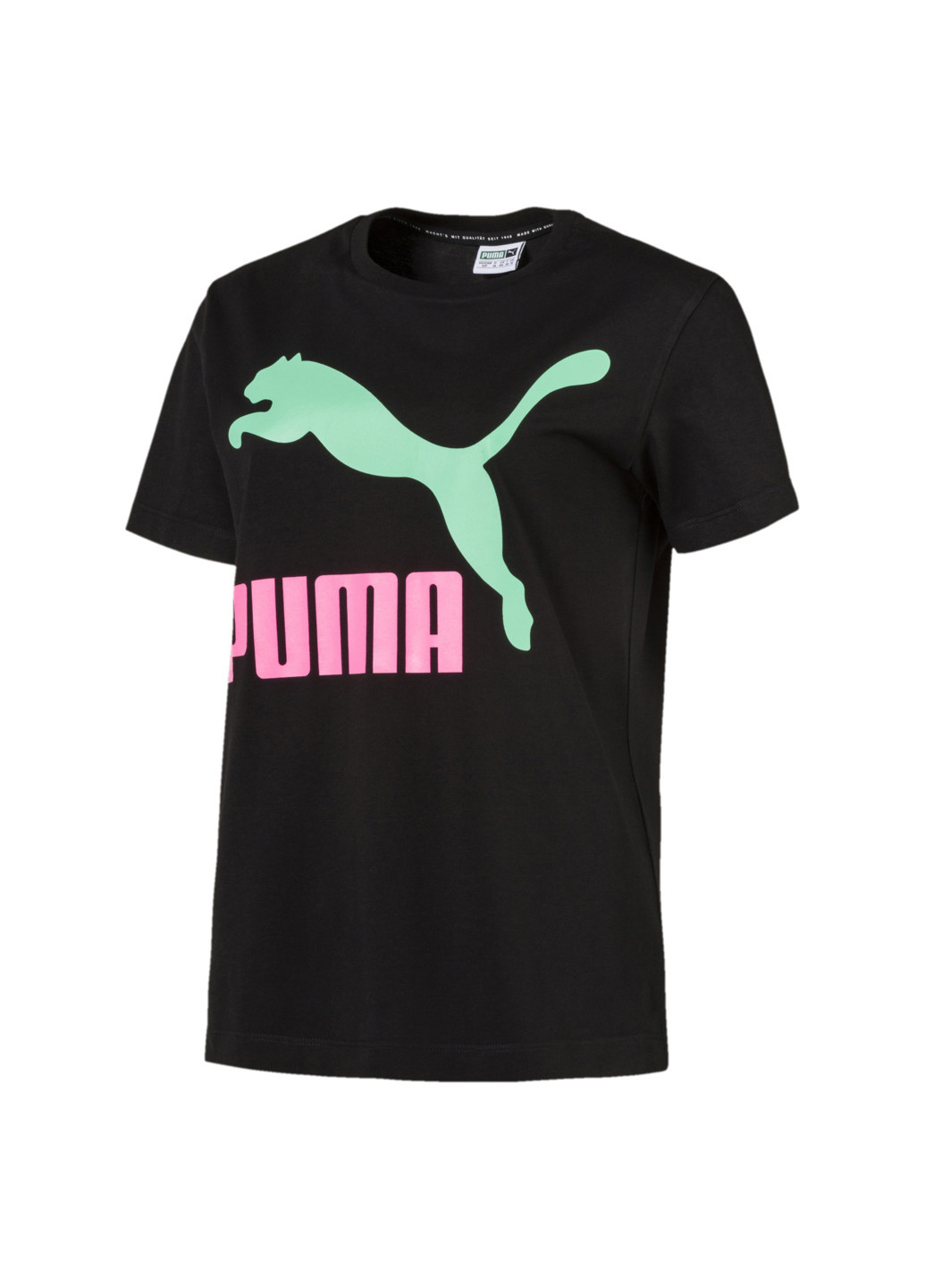 Чорна всесезон футболка classics logo tee Puma