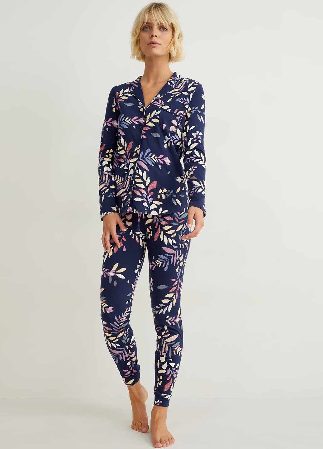 Темно-синяя домашний рубашка с рисунком C&A