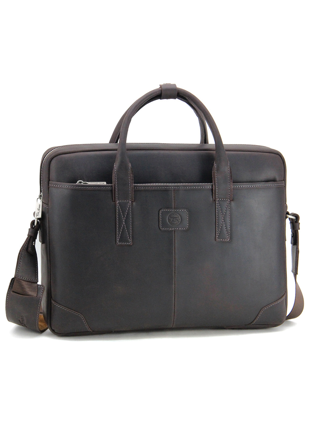 Сумка шкіряна для ноутбука 15,6 ", MackBook 16' 717 CBR коричнева Tom Stone (239785441)