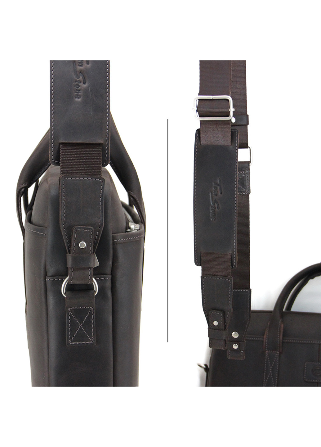 Сумка шкіряна для ноутбука 15,6 ", MackBook 16' 717 CBR коричнева Tom Stone (239785441)