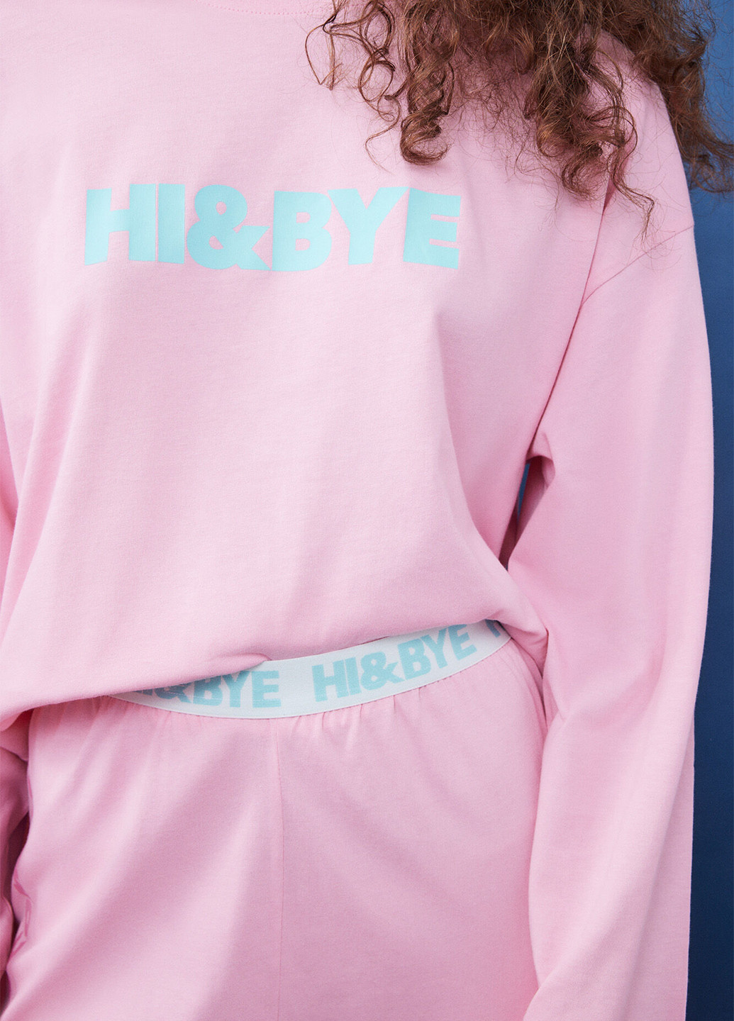 Розовая всесезон пижама (лонгслив, брюки) лонгслив + брюки Hi&Bye