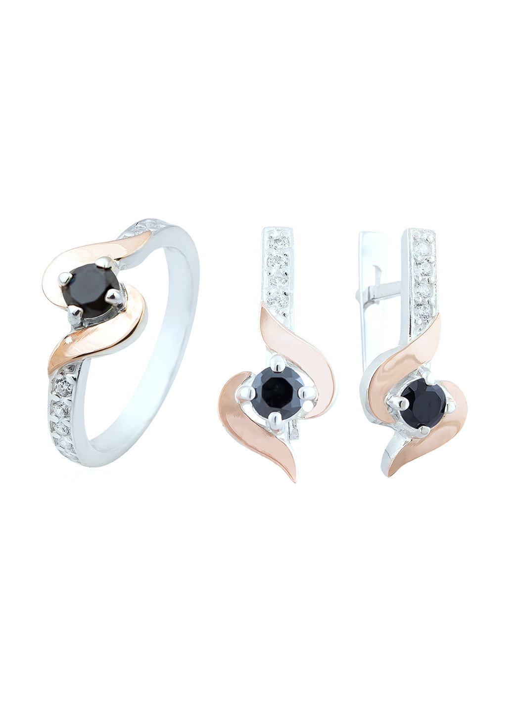 Комплект украшений (кольцо, серьги) Silver Style (86636054)