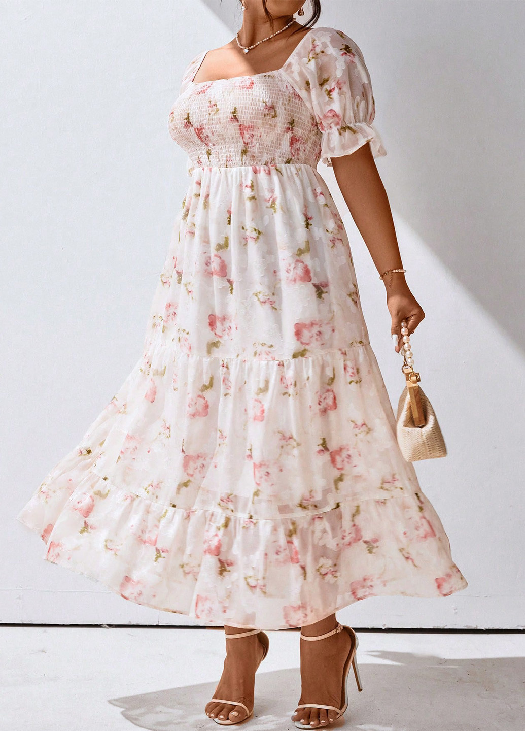 Комбінована кежуал сукня SHEIN з квітковим принтом