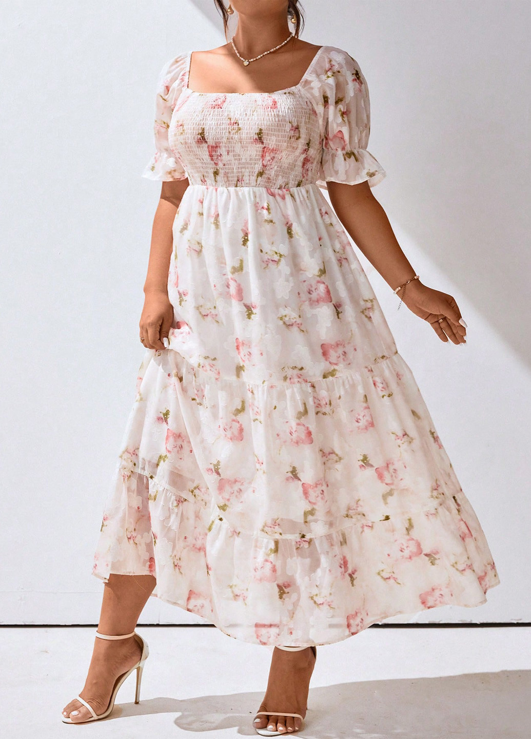 Комбінована кежуал сукня SHEIN з квітковим принтом