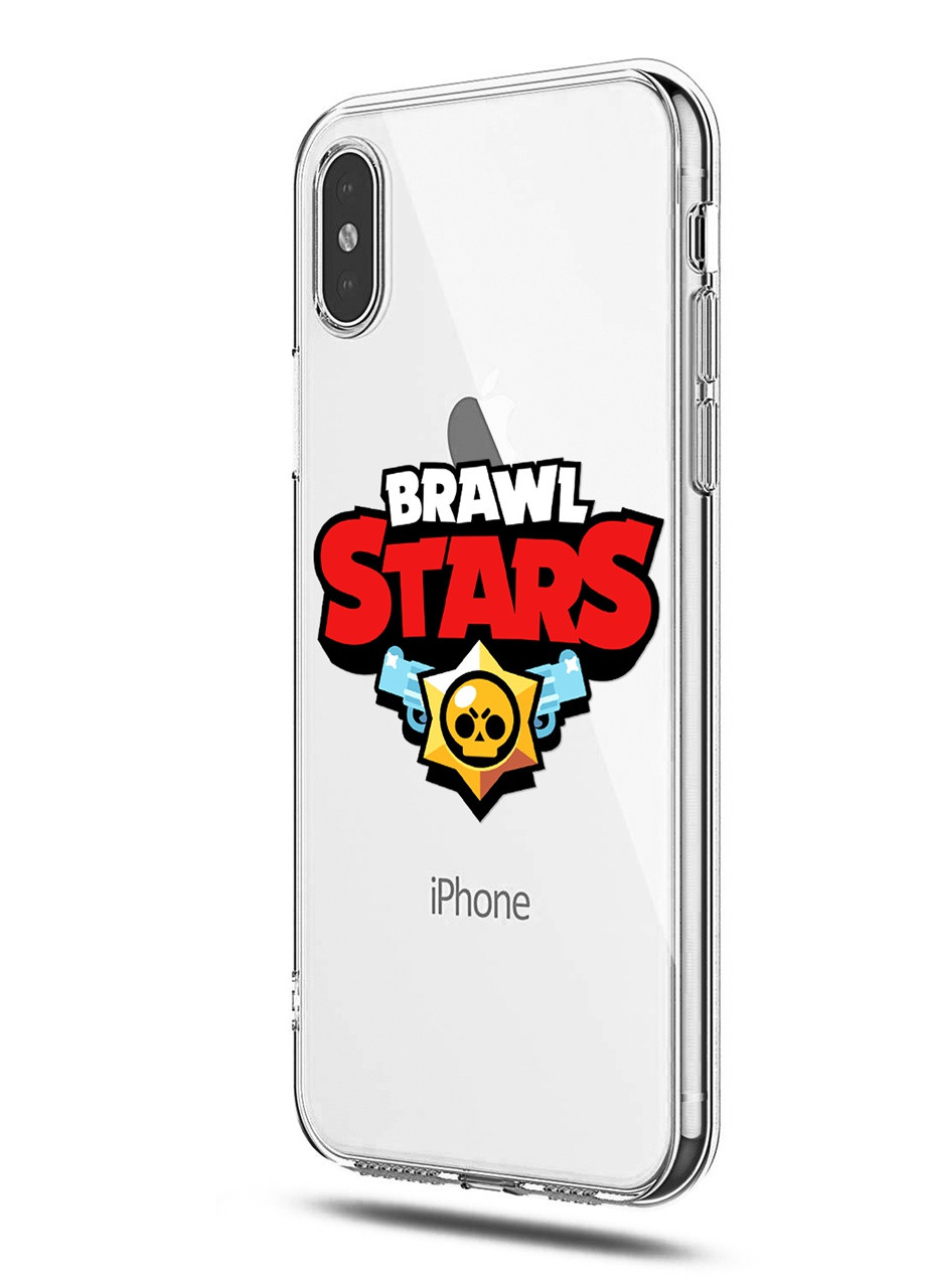 Чохол силіконовий Apple Iphone Xs Max Лого Бравл Старс (Logo Brawl Stars) (8226-1000) MobiPrint (219283726)
